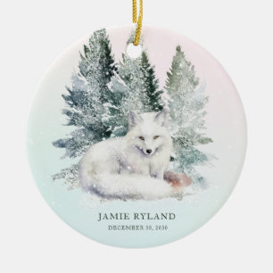 Skogsmark först jul med Baby Foto Julgransprydnad Keramik