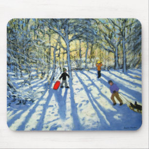 Skogsmark i vinter nära Ashbourne Derbyshire Musmatta