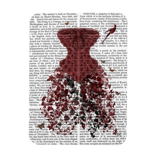 Skogsmark korset 2 magnet (Vertikal)