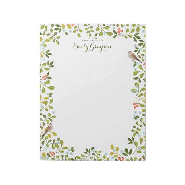 Skogsmark Meadow Personlig Social Stationery Anteckningsblock (Roterad)