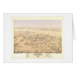 Skogsmark panorama- karta för CA. (1874A) Hälsningskort