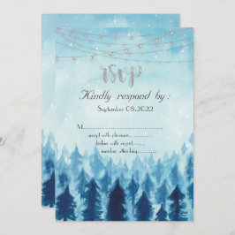 Skogsmark,Skog,Gräs Träd Blue OSA Inbjudningar