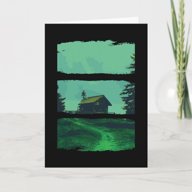 skogsmark, skogsdesign kort (Framsida)