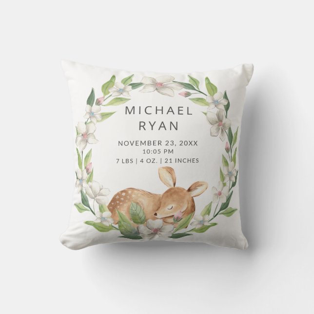 Skogsmark Söta Hjort Baby Kudde (Framsida)