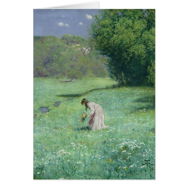 Skogsmarkäng, 1876 hälsningskort (Framsidan)