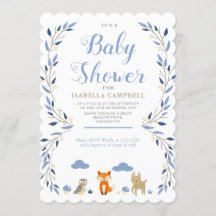 Skogsmarkbaby showerinbjudan