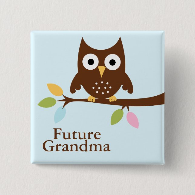 Skogsmarkdjurbaby shower knapp (Framsida)