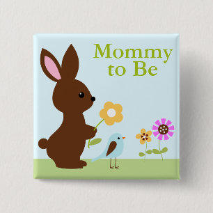 Skogsmarkdjurbaby shower knapp