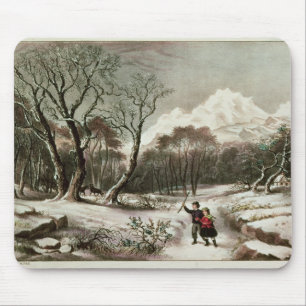Skogsmarker i vinter musmatta