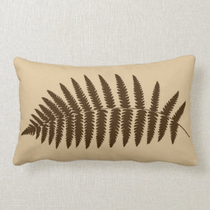 SkogsmarkFern 2, brunt och beige Lumbarkudde