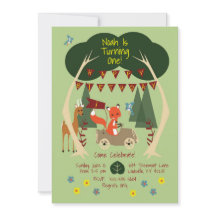 Skogsmarkfödelsedagsfest inbjudan