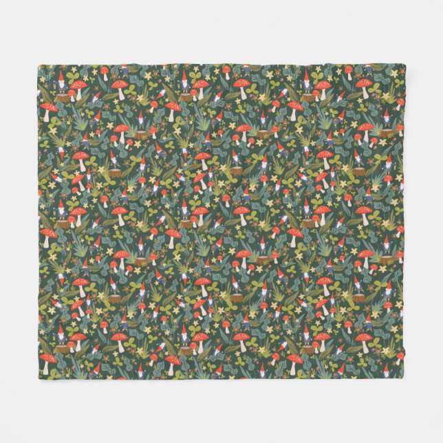 SkogsmarkGnomes Fleecefilt (Framsidan (Horisontell))