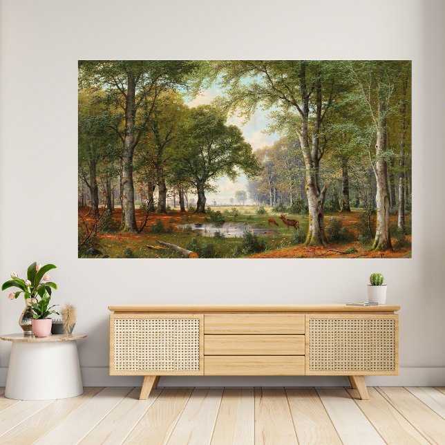 Skogsmiljö på kvällen poster (Skapare uppladdad)