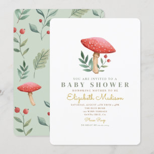 Skogsmördessvärd Baby Shower Inbjudningar