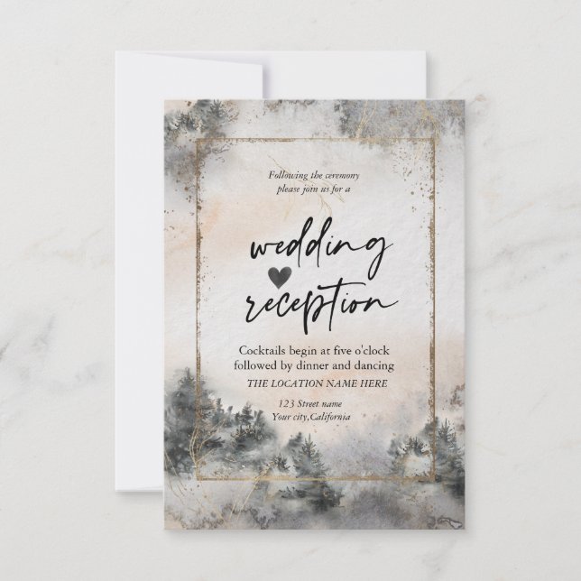 Skogsmottagning i Träd Inbjudningar (Framsida)