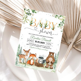 Skogsneutral baby shower-inbjudan inbjudningar