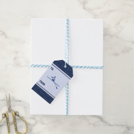 Skogsodlingar (blåa mönster), anpassade sport presentetikett