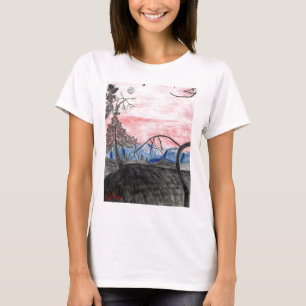 Skogsolnedgång som är bästa vid Julia Hanna T-shirt