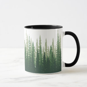Skogspanorama - vy gräs-källans naturlandskap mugg