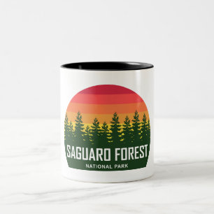 Skogsparken i Saguaro Två-Tonad Mugg