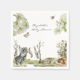 Skogspiknik | Skogsdjur Baby Shower Pappersservett