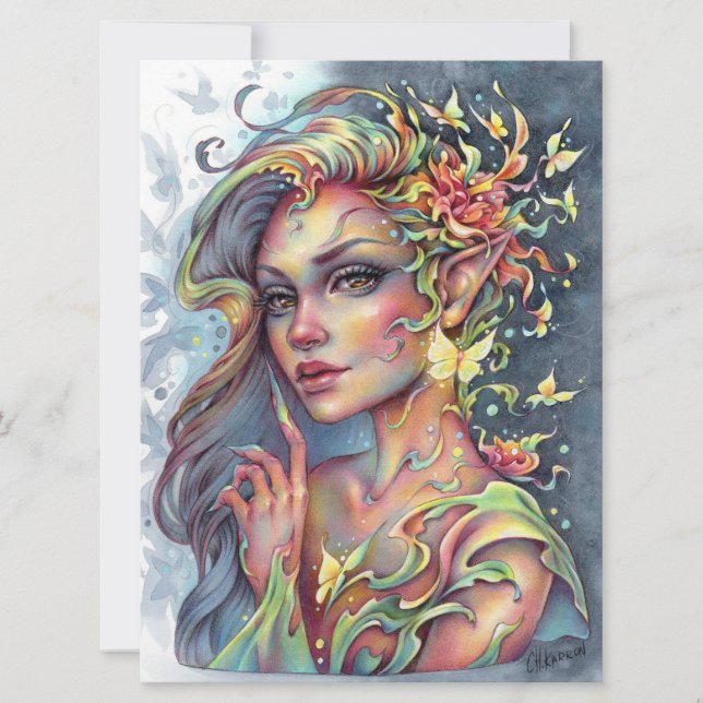 Skogspirit Fantasy med Tranquile Grace Art Card (Framsida)