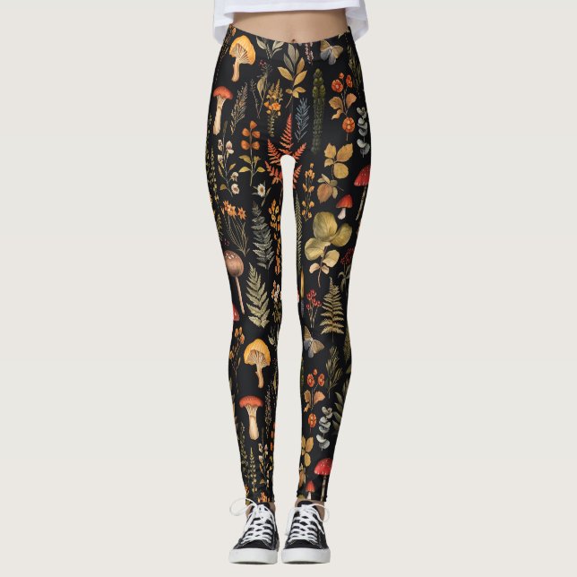 Skogsplantor Leggings (Framsida)