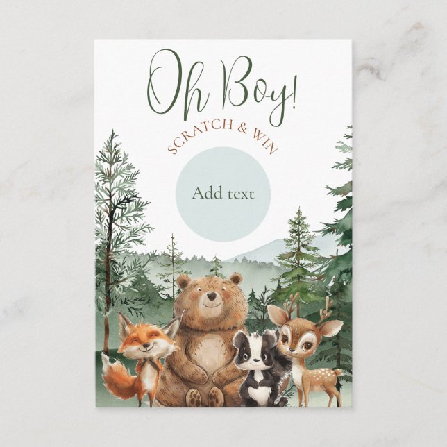 Skogspojke Äventyr Scratch Off Spelkort Tilläggskort (Framsida)