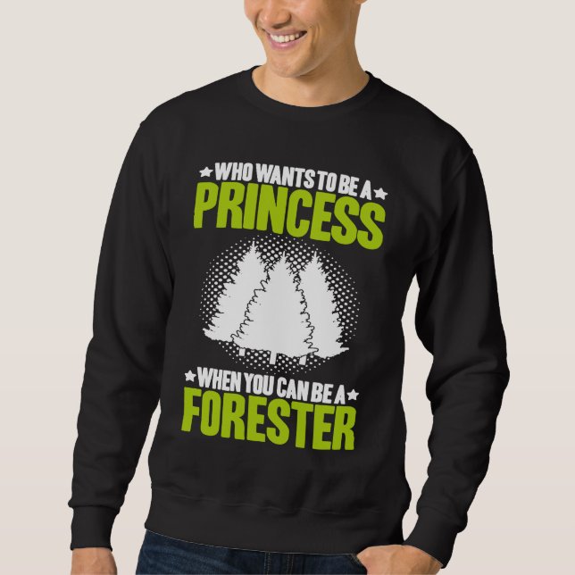 Skogsprinsessa skogvaktare lång ärmad tröja (Framsida)