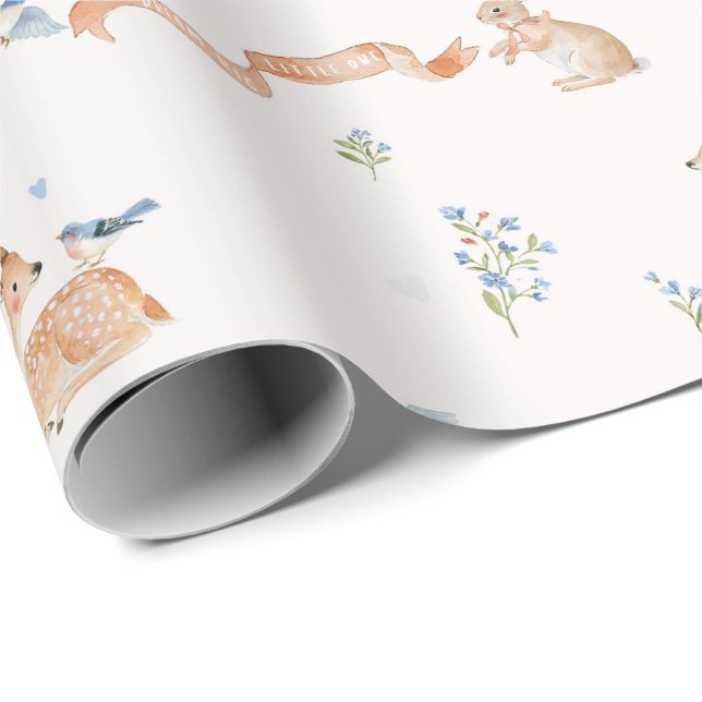 Skogsrådjursunge, skogsfåglar, fläckig hjort, sång presentpapper (Rullad Hörn)
