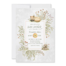 Skogsräv | Skogsbarn Babyshower-inbjudan
