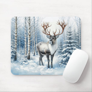 Skogsren i vinter skog vilda djur filtblank musmatta