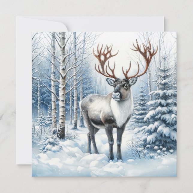 Skogsren i vinter skogsliv filt (Framsida)