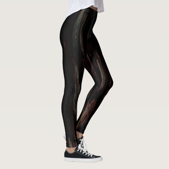 Skogsröda träd bark-lägger 2 leggings (Höger)