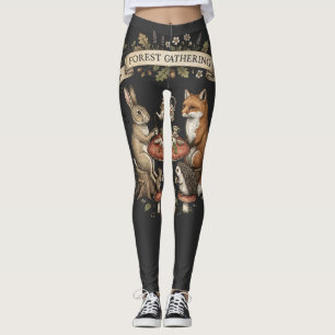 Skogssamling Steklar Parti Skogslevande Djur Vinta Leggings
