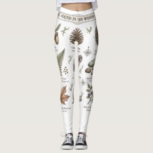 Skogssamling Steklar Parti Skogslevande Djur Vinta Leggings
