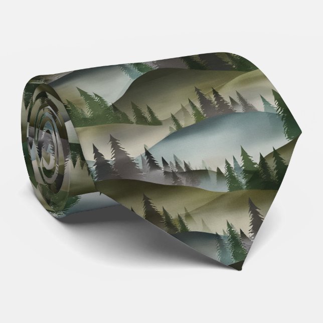Skogssilhuett Naturmönster Slips (Rullad)