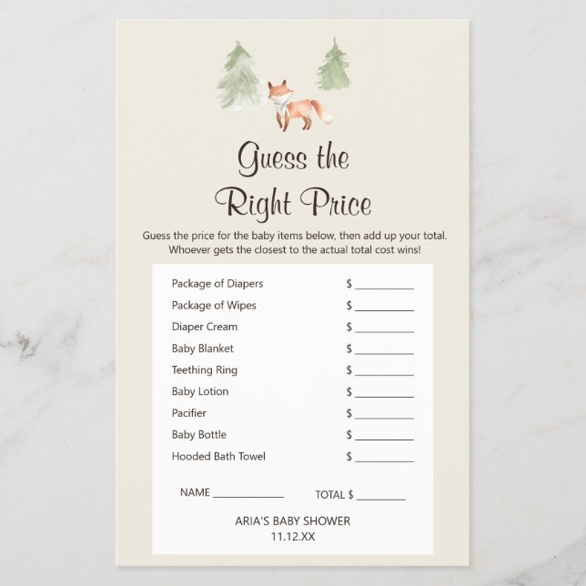 Skogsskidåkning för spädbarnHögernas Prisare spel Flygblad (Framsidan)