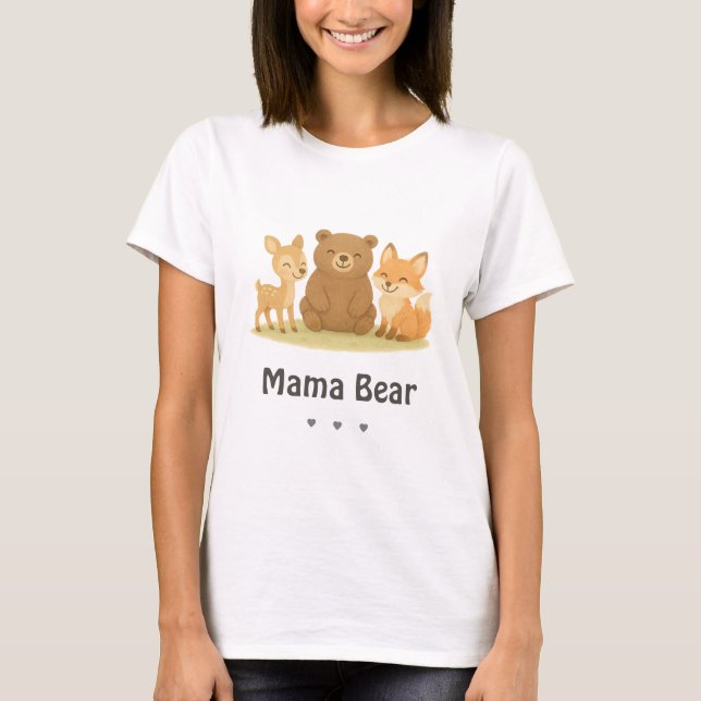 Skogsskidor, Mamma Bear T Shirt (Framsida)