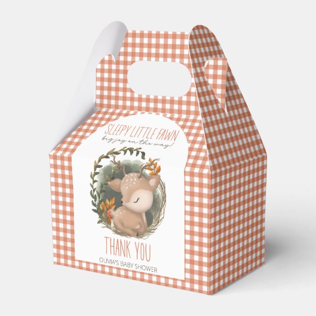 Skogsskidor med hjort-baby-vattenfärgskabb presentaskar (Framsidan Sidan)