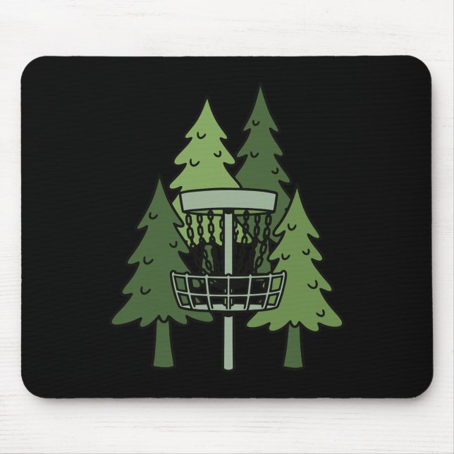 Skogsskiva Disc Golf Sket Rolig Disc Golfing Scen  Musmatta (Framsidan)