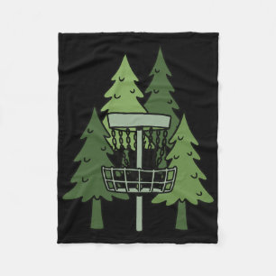 Skogsskiva Golf Sket Rolig Disc Golfing Scen Fleecefilt