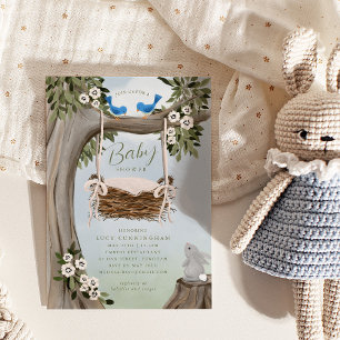 Skogsskog Baby Basket Babykläder Inbjudningar