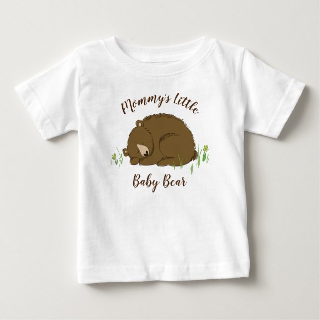 Skogsskog för sömnbjörnbabyskor t shirt (Framsida)