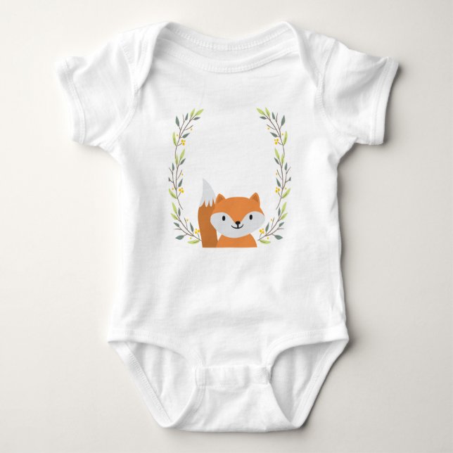 Skogsskog Fox Baby Onsie Tee (Framsida)
