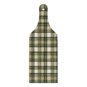 Skogsskog Grön Tartan Rutig Skärbräda