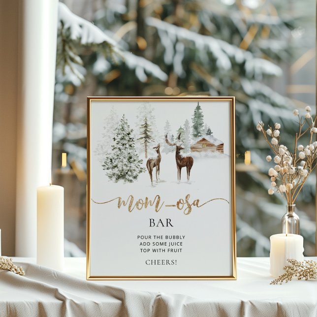 Skogsskog hjort mysiga mamma-osa pub Poster (Skapare uppladdad)