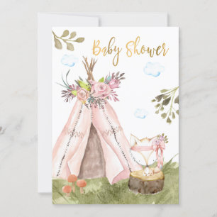 *~* Skogsskog i Tält Boho Fox Woodland Inbjudningar