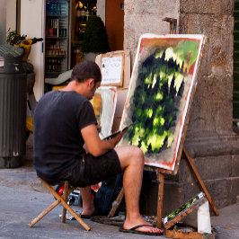 Skogsskog Skogland Landskapsmålning Canvastryck