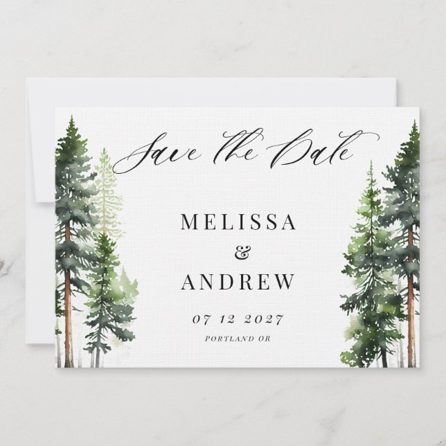 Skogsskog Spara datum Datumet (Framsida)